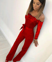Carica l&#39;immagine nel visualizzatore di Gallery, Tuta rossa merletto
